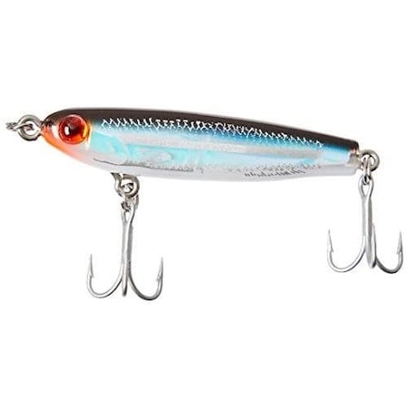 Mirrolure Mirroglass Suspending Twitchbait, 2 14, 316 Oz, Black BackWhite BellySilver 9MR-21
